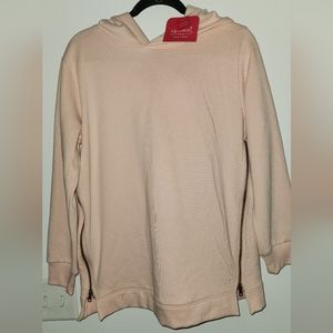 NWT ISABEL Maternity Nursing Hooded Sweatshirt With Zipped Sides Pink Size Small